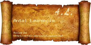 Antal Laurencia névjegykártya